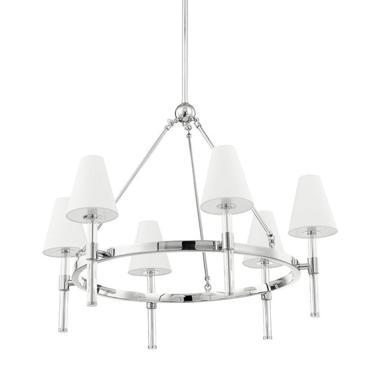 Mitzi by Hudson Valley Lighting Janelle Chandelier in Polished Nickel