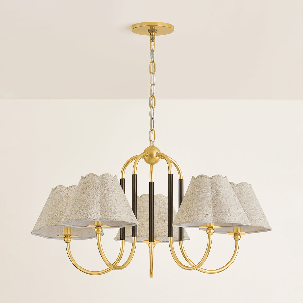 Mitzi by Hudson Valley Lighting Janie Chandelier in Aged Brass / True Bronze, detail view 2