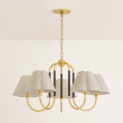 Mitzi by Hudson Valley Lighting Janie Chandelier in Aged Brass / True Bronze, detail view 2