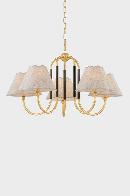 Mitzi by Hudson Valley Lighting Janie Chandelier in Aged Brass / True Bronze, detail view 3