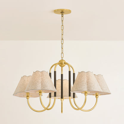 Mitzi by Hudson Valley Lighting Janie Chandelier in Aged Brass / True Bronze, detail view 4