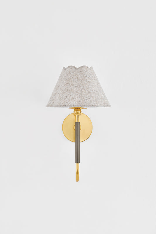 Mitzi by Hudson Valley Lighting Janie Wall Sconce in Aged Brass / True Bronze, detail view 1