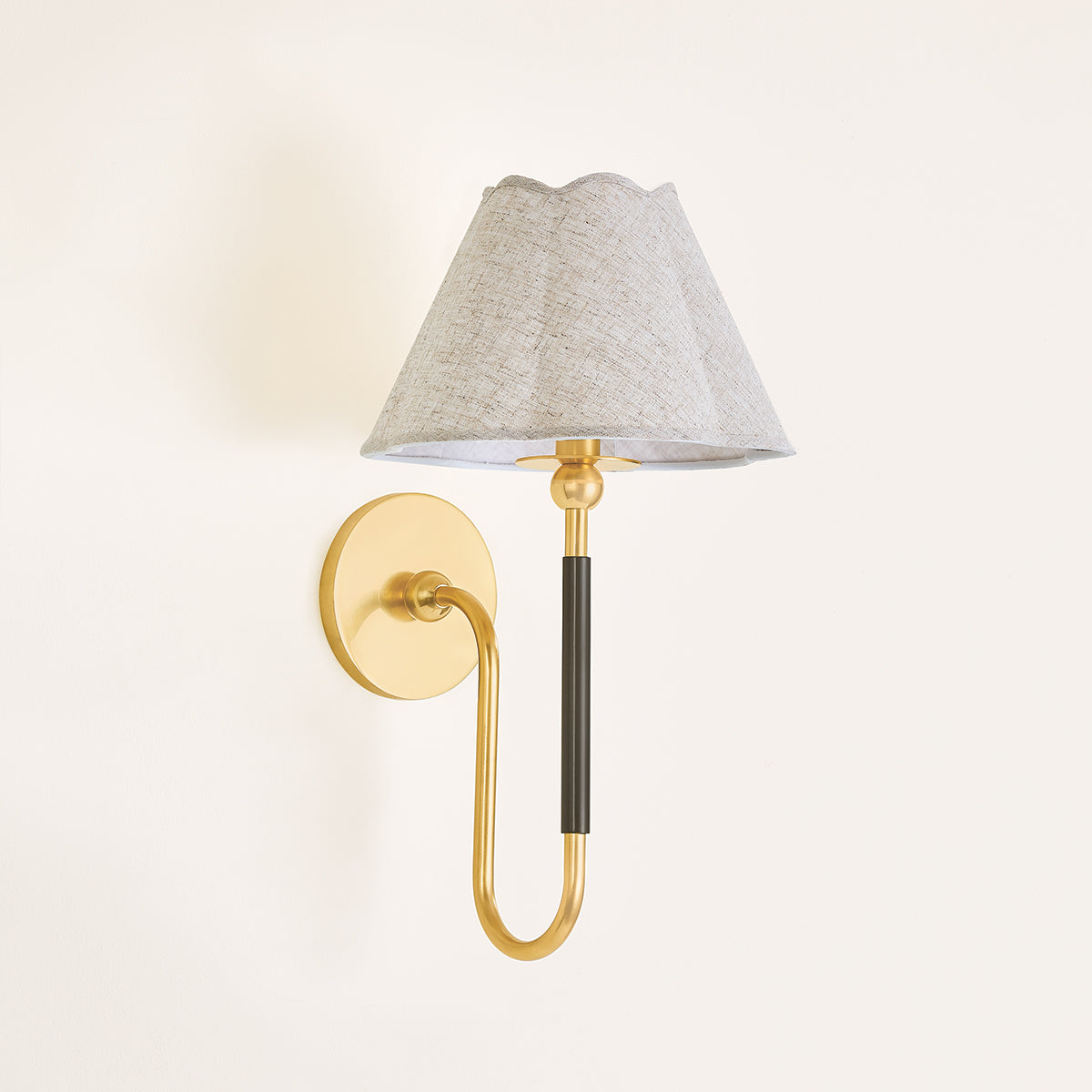 Mitzi by Hudson Valley Lighting Janie Wall Sconce in Aged Brass / True Bronze, detail view 2