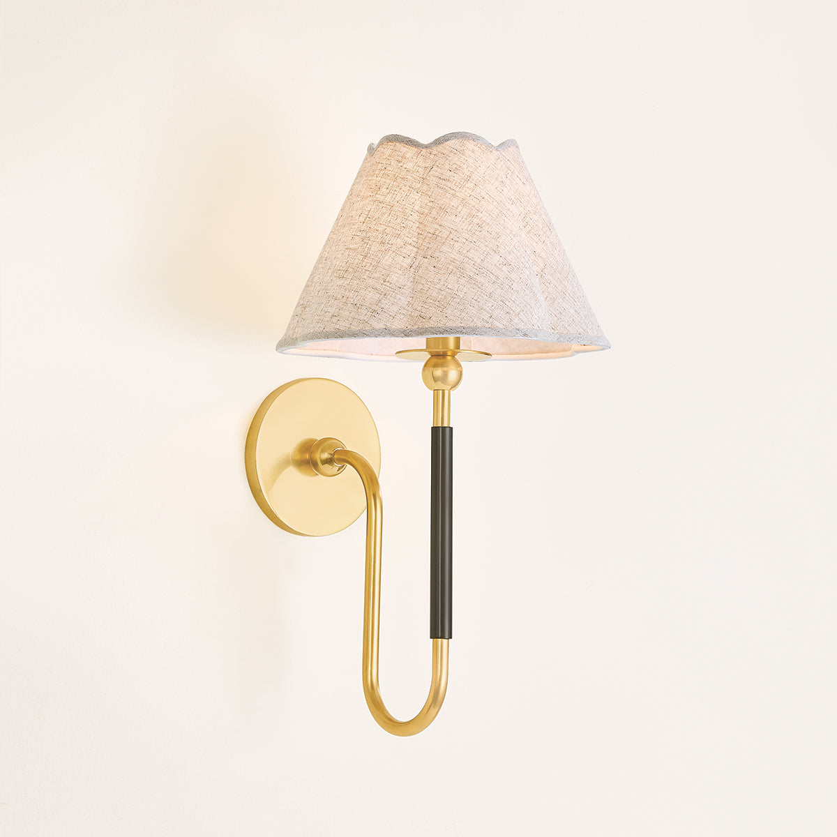 Mitzi by Hudson Valley Lighting Janie Wall Sconce in Aged Brass / True Bronze, detail view 4