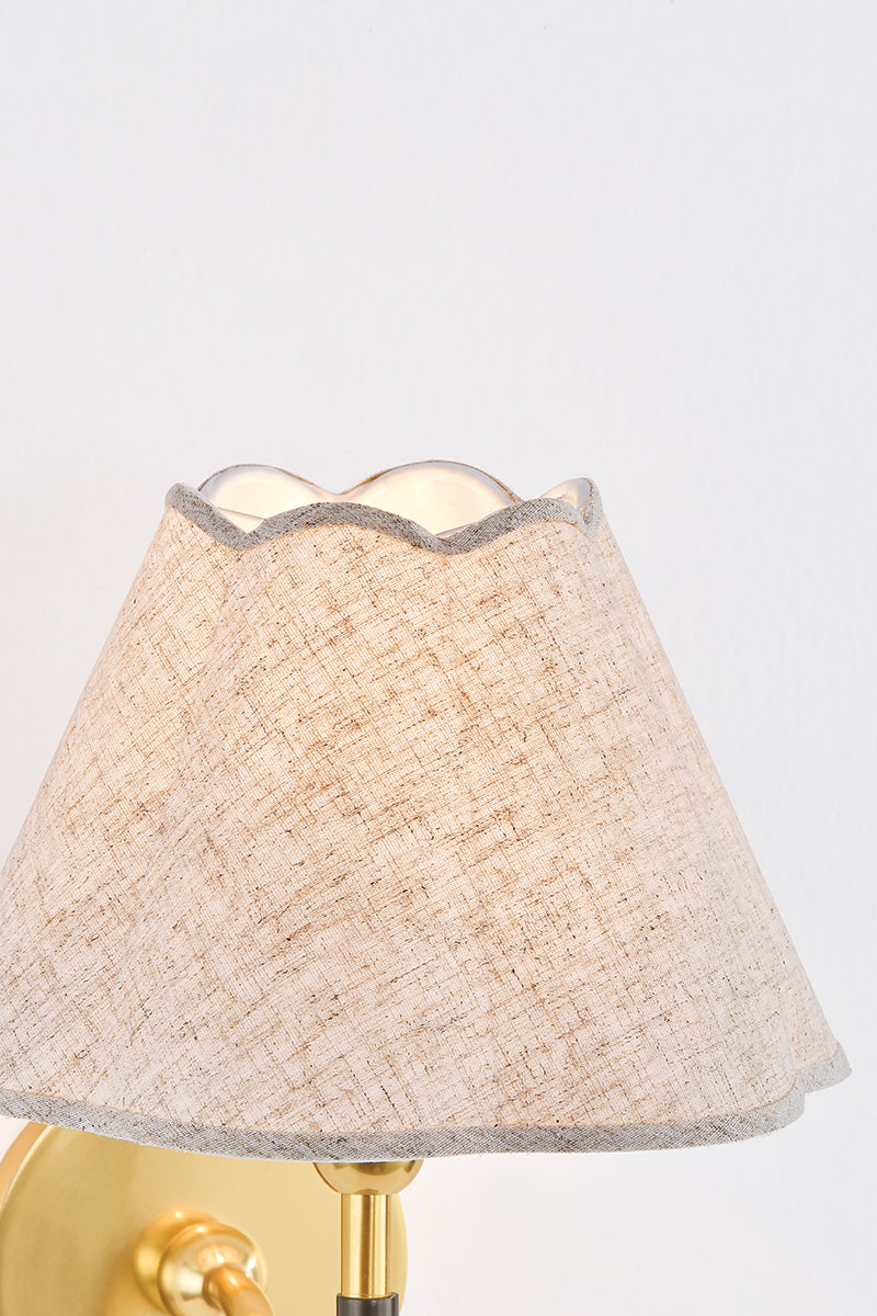 Mitzi by Hudson Valley Lighting Janie Wall Sconce in Aged Brass / True Bronze, detail view 7