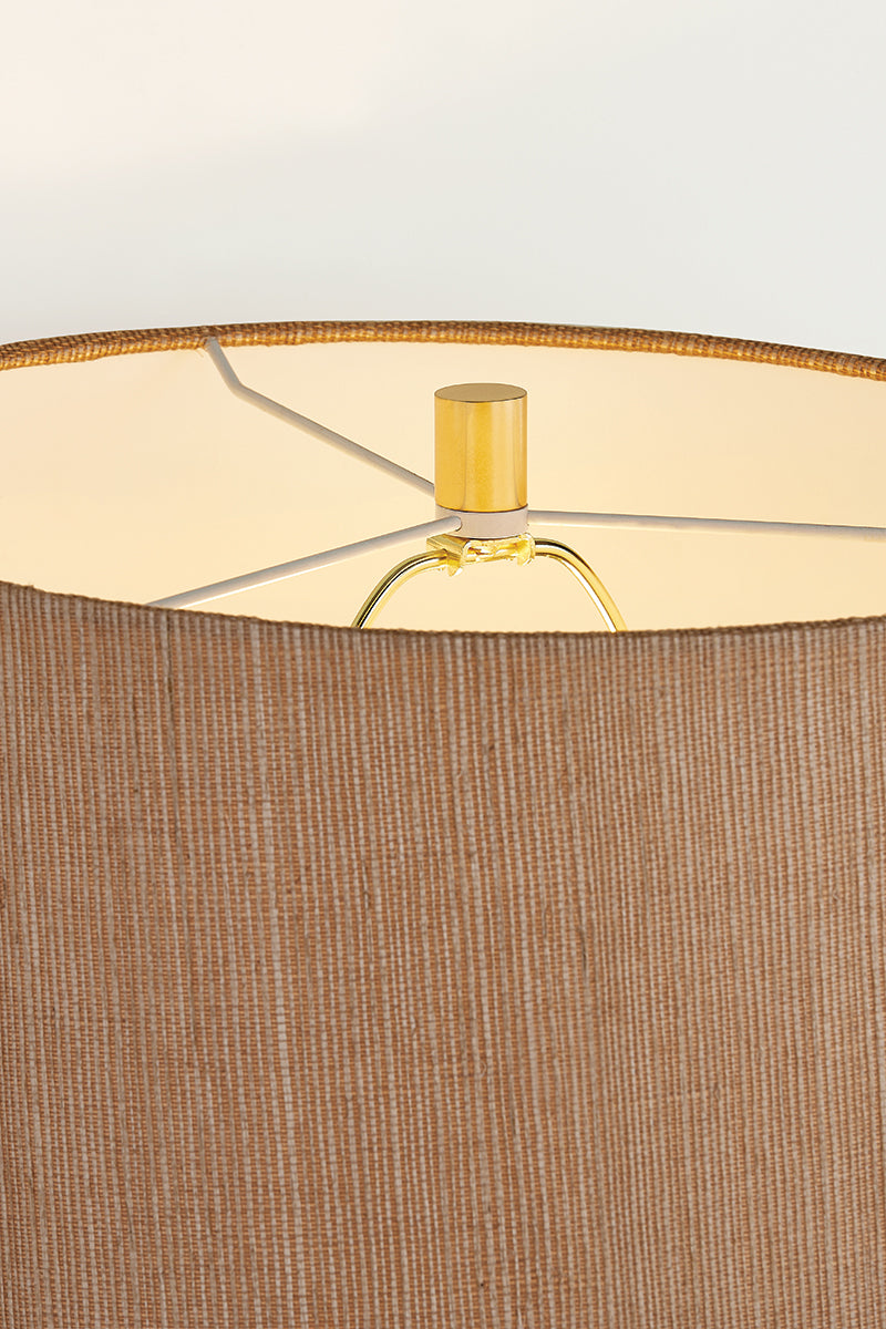 Mitzi by Hudson Valley Lighting January Table Lamp in Aged Brass, detail view 3