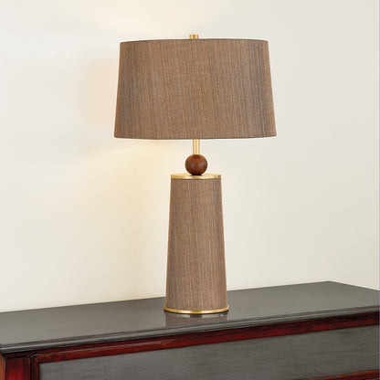 Mitzi by Hudson Valley Lighting January Table Lamp in Aged Brass, detail view 4