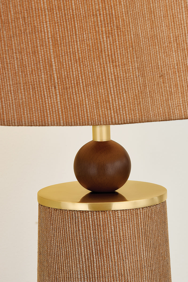 Mitzi by Hudson Valley Lighting January Table Lamp in Aged Brass, detail view 5
