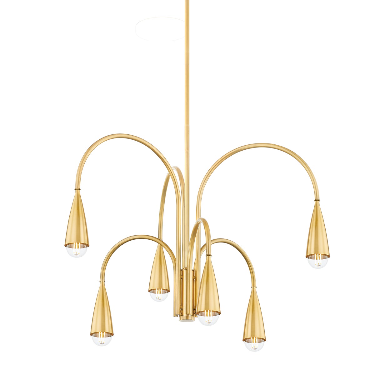 Mitzi by Hudson Valley Lighting Jenica Chandelier in Aged Brass