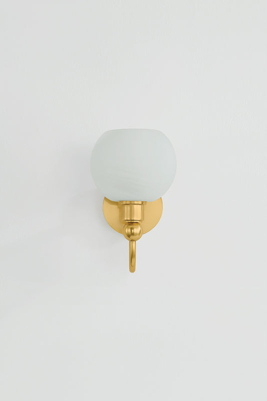 Mitzi by Hudson Valley Lighting Jerica 1-Light Vanity Light in Aged Brass, detail view 1