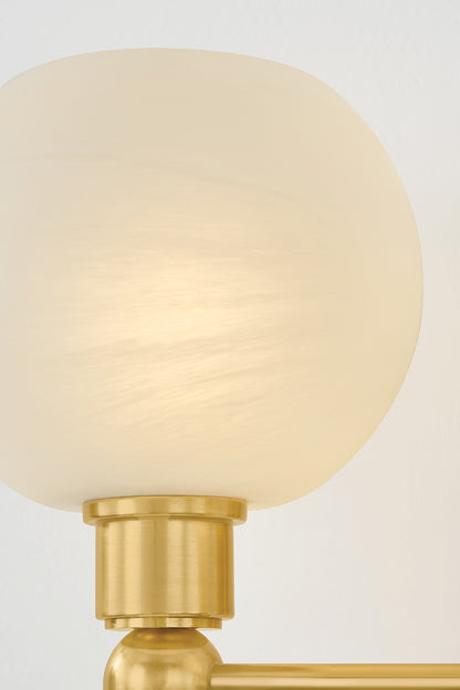 Mitzi by Hudson Valley Lighting Jerica 2-Light Vanity Light in Aged Brass, detail view 11