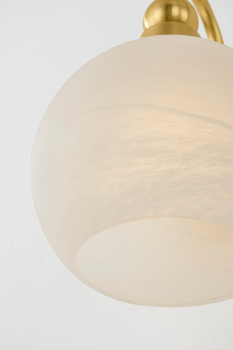 Mitzi by Hudson Valley Lighting Jerica 1-Light Vanity Light in Aged Brass, detail view 14