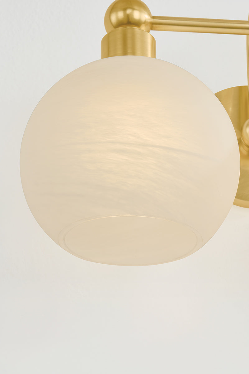 Mitzi by Hudson Valley Lighting Jerica 2-Light Vanity Light in Aged Brass, detail view 14