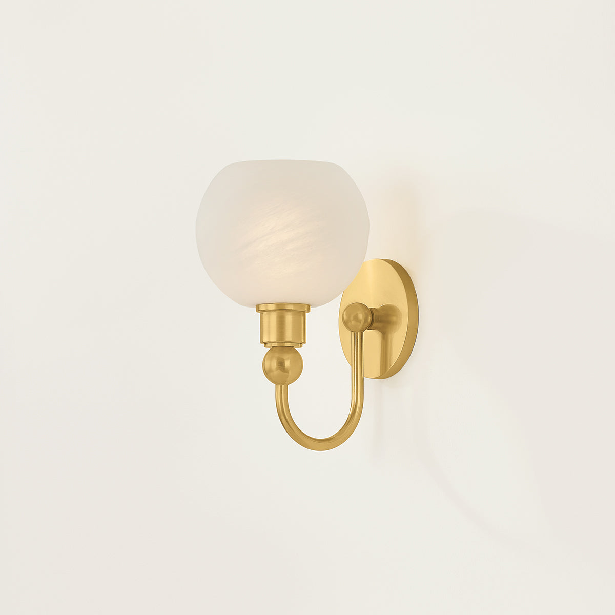 Mitzi by Hudson Valley Lighting Jerica 1-Light Vanity Light in Aged Brass, detail view 3