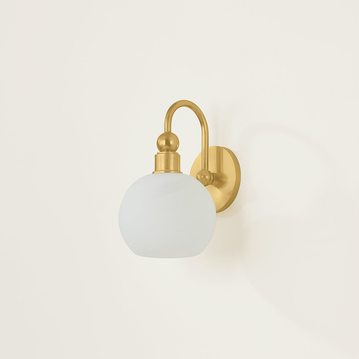 Mitzi by Hudson Valley Lighting Jerica 1-Light Vanity Light in Aged Brass, detail view 4