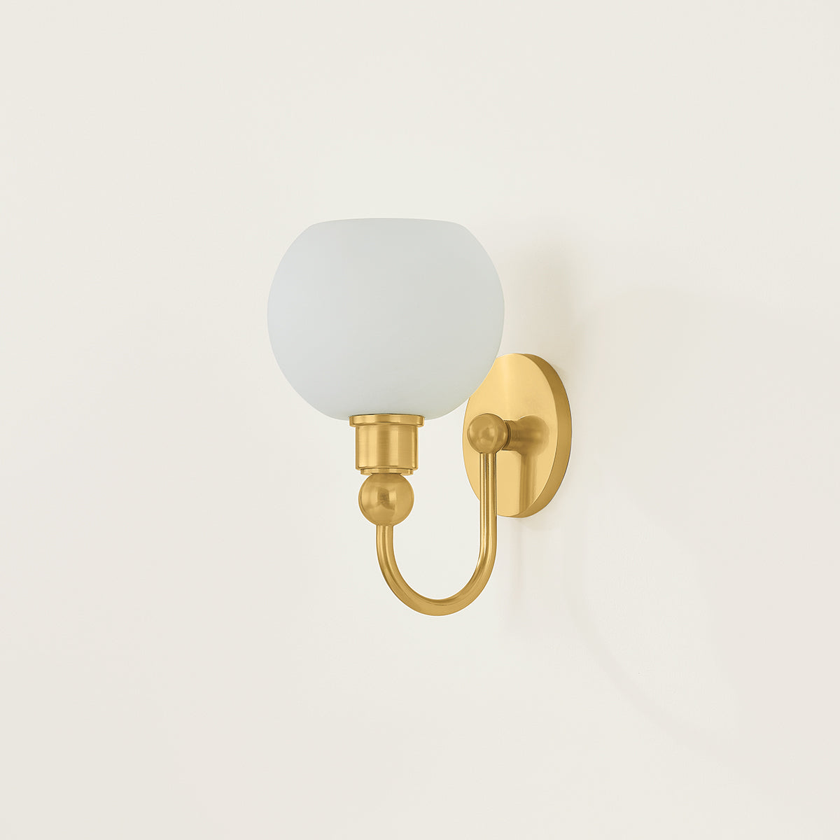 Mitzi by Hudson Valley Lighting Jerica 1-Light Vanity Light in Aged Brass, detail view 7
