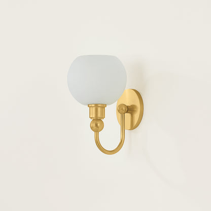 Mitzi by Hudson Valley Lighting Jerica 1-Light Vanity Light in Aged Brass, detail view 7