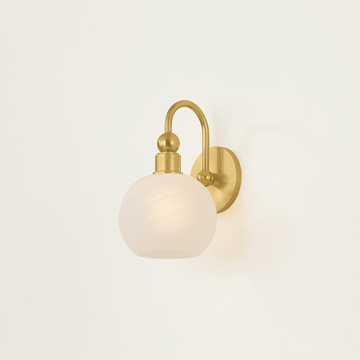 Mitzi by Hudson Valley Lighting Jerica 1-Light Vanity Light in Aged Brass, detail view 8