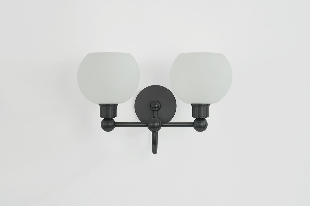 Mitzi by Hudson Valley Lighting Jerica 2-Light Vanity Light in Old Bronze, detail view 1