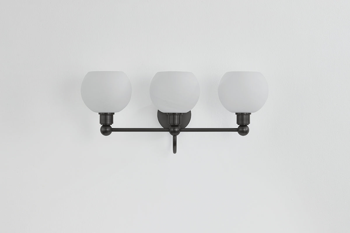 Mitzi by Hudson Valley Lighting Jerica 3-Light Vanity Light in Old Bronze, detail view 1