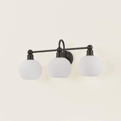 Mitzi by Hudson Valley Lighting Jerica 3-Light Vanity Light in Old Bronze, detail view 4
