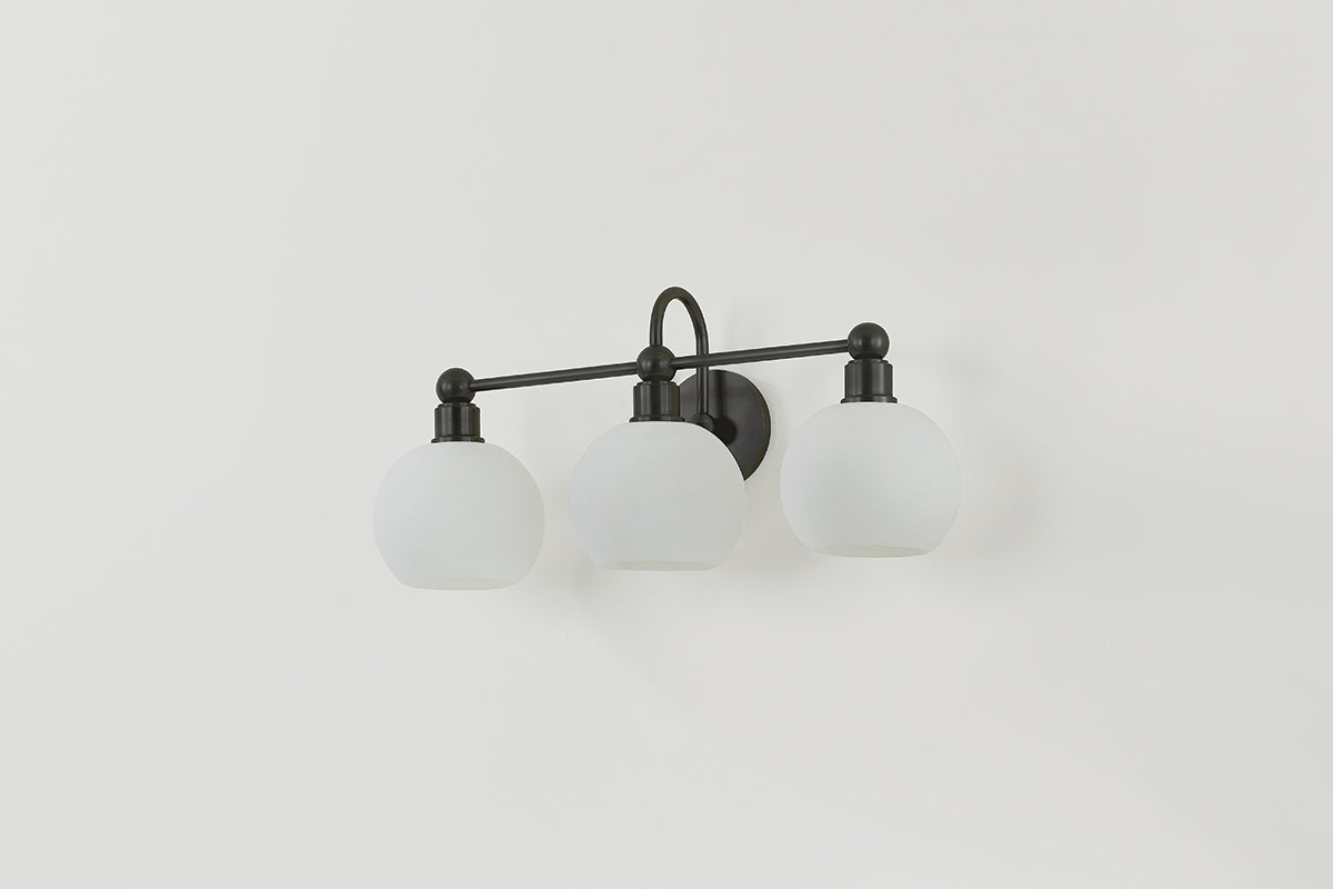 Mitzi by Hudson Valley Lighting Jerica 3-Light Vanity Light in Old Bronze, detail view 6