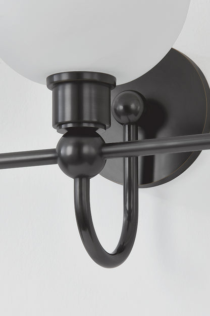 Mitzi by Hudson Valley Lighting Jerica 3-Light Vanity Light in Old Bronze, detail view 9