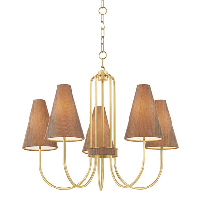 Mitzi by Hudson Valley Lighting Jessel Chandelier in Aged Brass
