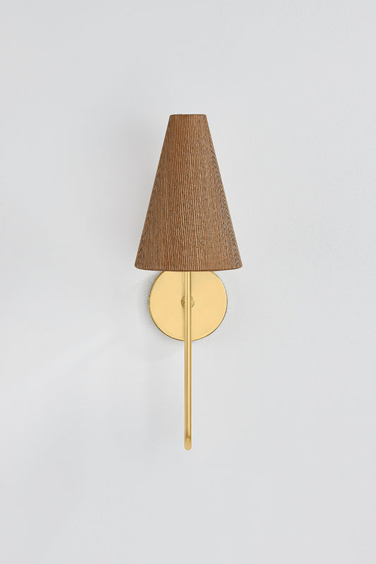 Mitzi by Hudson Valley Lighting Jessel Wall Sconce in Aged Brass, detail view 1