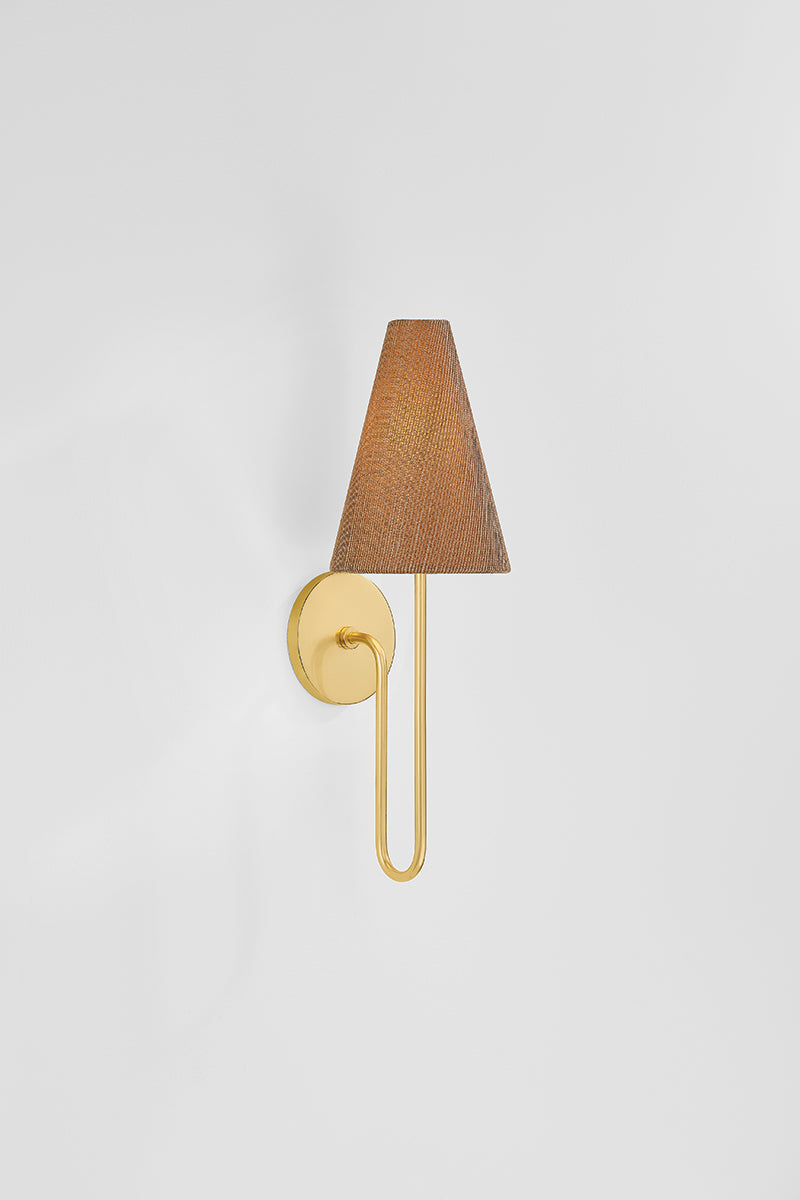 Mitzi by Hudson Valley Lighting Jessel Wall Sconce in Aged Brass, detail view 3