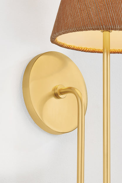 Mitzi by Hudson Valley Lighting Jessel Wall Sconce in Aged Brass, detail view 6
