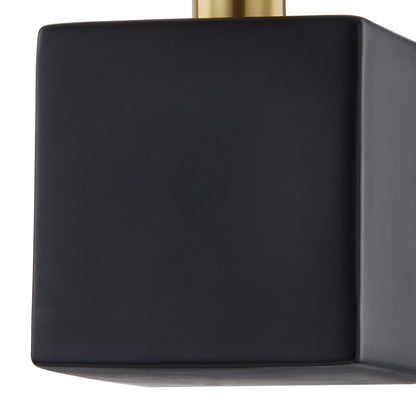 Mitzi by Hudson Valley Lighting Joey Wall Sconce in Aged Brass / Ceramic Satin Black, detail view 1