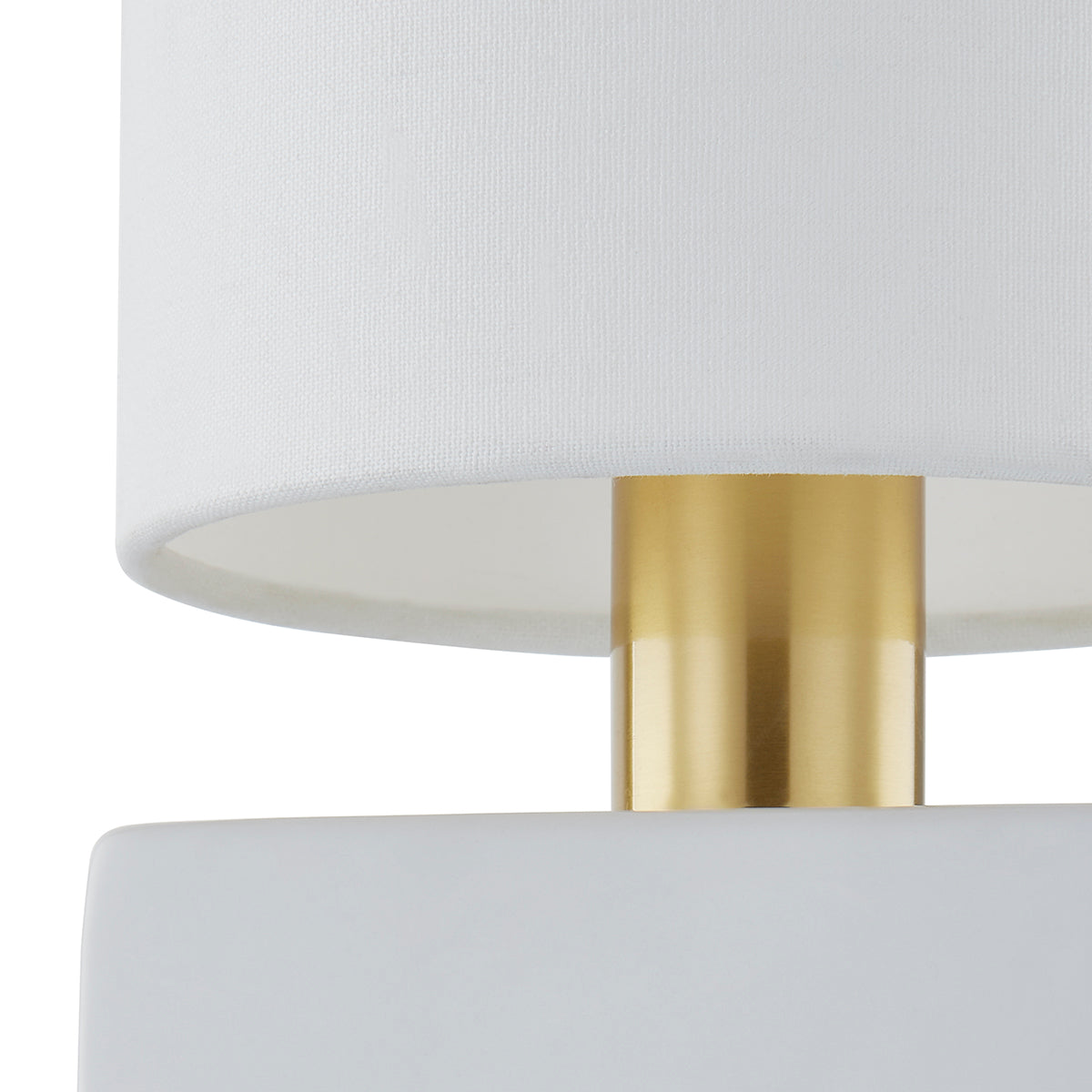 Mitzi by Hudson Valley Lighting Joey Wall Sconce in Aged Brass / Ceramic Satin White, detail view 1