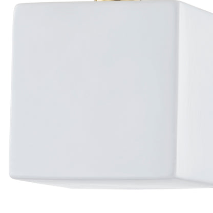 Mitzi by Hudson Valley Lighting Joey Wall Sconce in Aged Brass / Ceramic Satin White, detail view 2