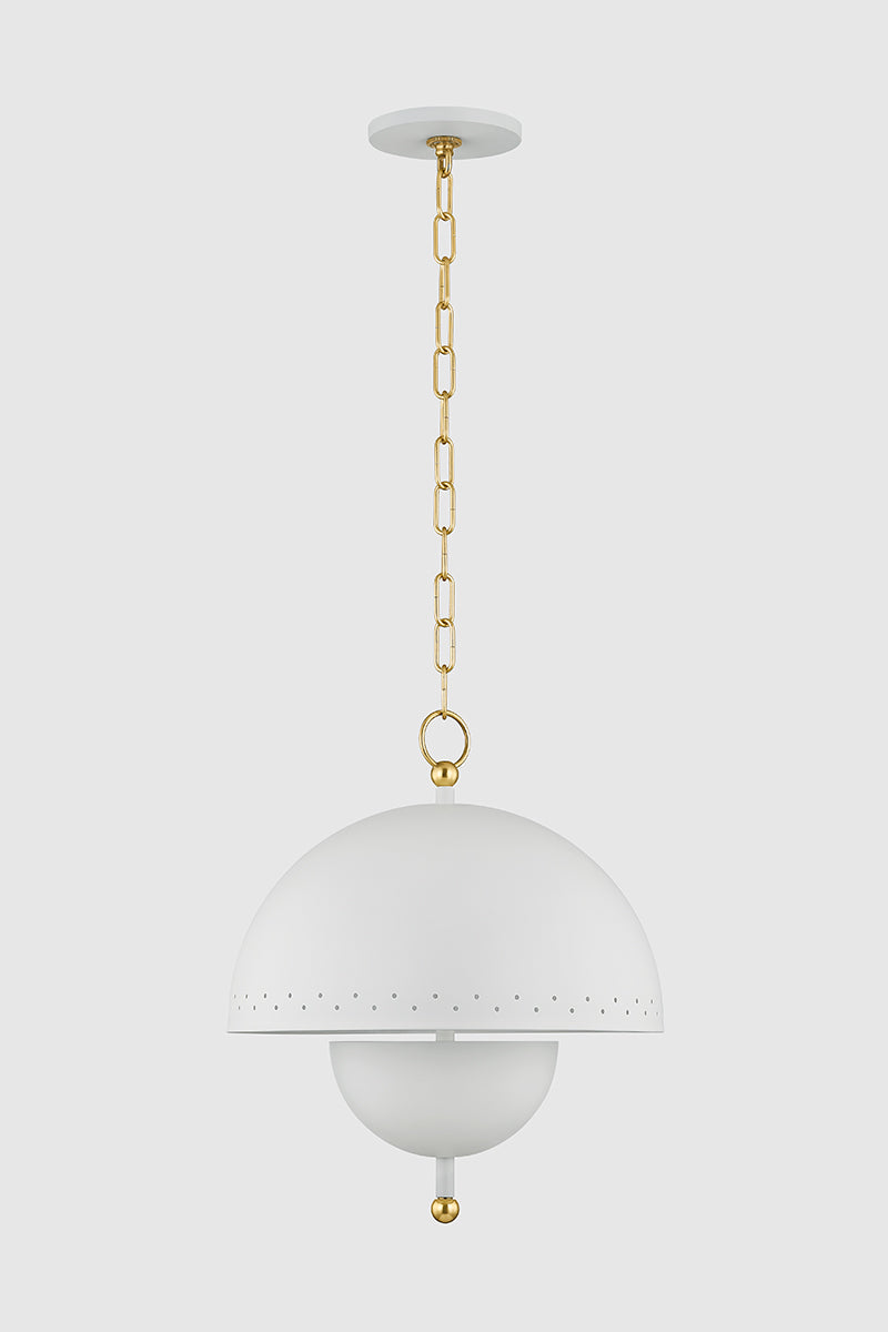 Mitzi by Hudson Valley Lighting Jojo Pendant in Aged Brass / Soft White, detail view 1