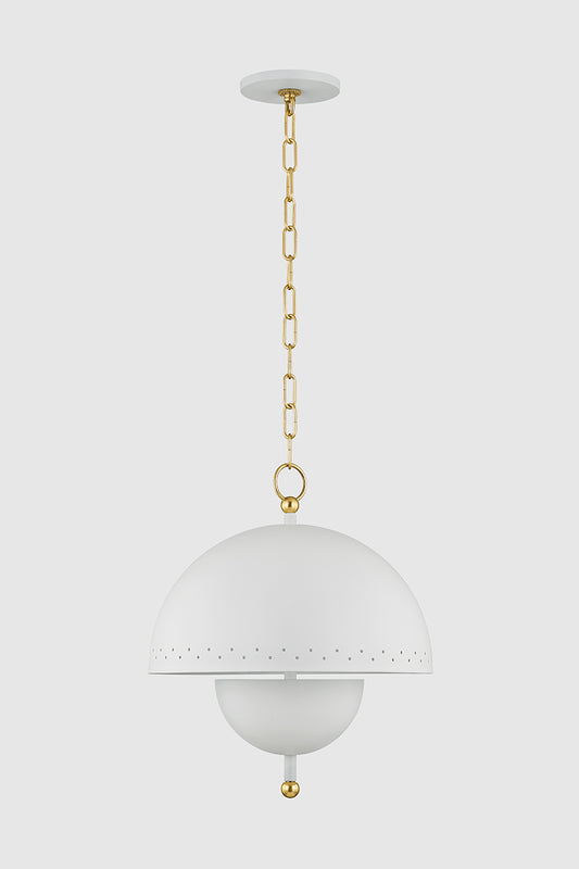 Mitzi by Hudson Valley Lighting Jojo Pendant in Aged Brass / Soft White, detail view 1