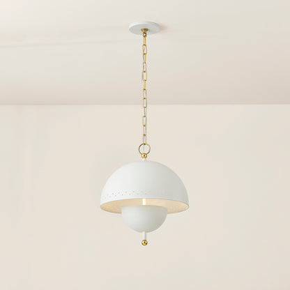 Mitzi by Hudson Valley Lighting Jojo Pendant in Aged Brass / Soft White, detail view 4