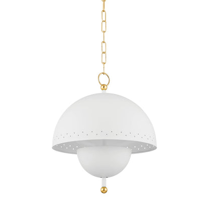 Mitzi by Hudson Valley Lighting Jojo Pendant in Aged Brass / Soft White