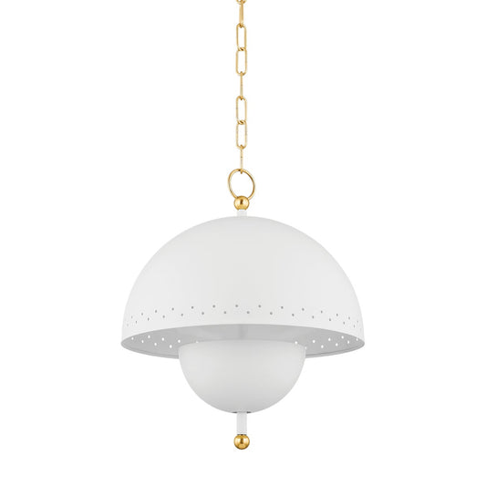 Mitzi by Hudson Valley Lighting Jojo Pendant in Aged Brass / Soft White