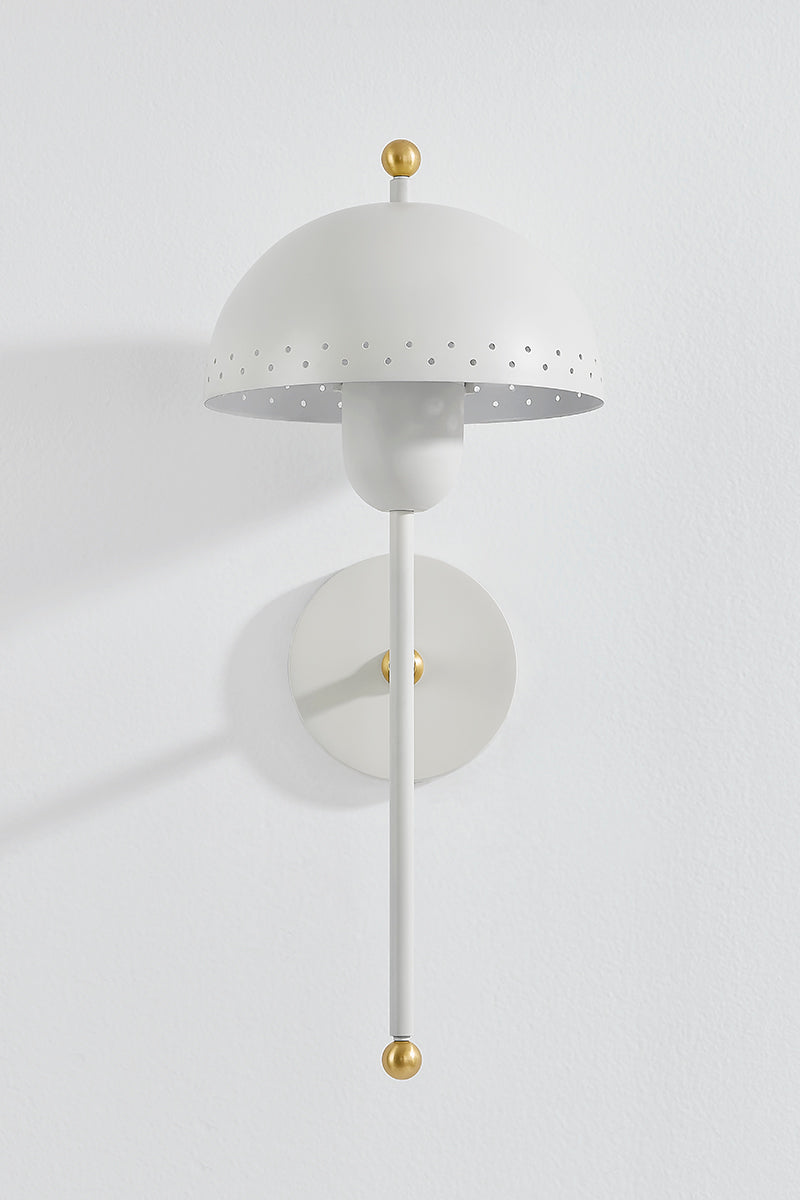 Mitzi by Hudson Valley Lighting Jojo Wall Sconce in Aged Brass / Soft White, detail view 1
