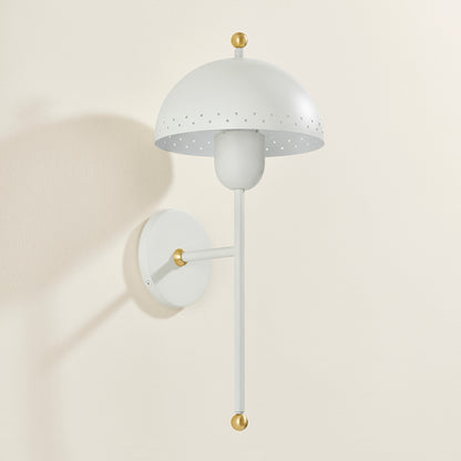 Mitzi by Hudson Valley Lighting Jojo Wall Sconce in Aged Brass / Soft White, detail view 3