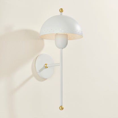 Mitzi by Hudson Valley Lighting Jojo Wall Sconce in Aged Brass / Soft White, detail view 4