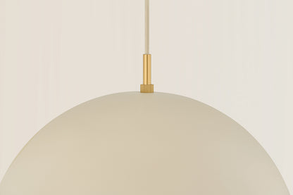 Mitzi by Hudson Valley Lighting Jolene 1-Light 18.5" Pendant in Aged Brass / Textured Bisque, detail view 3