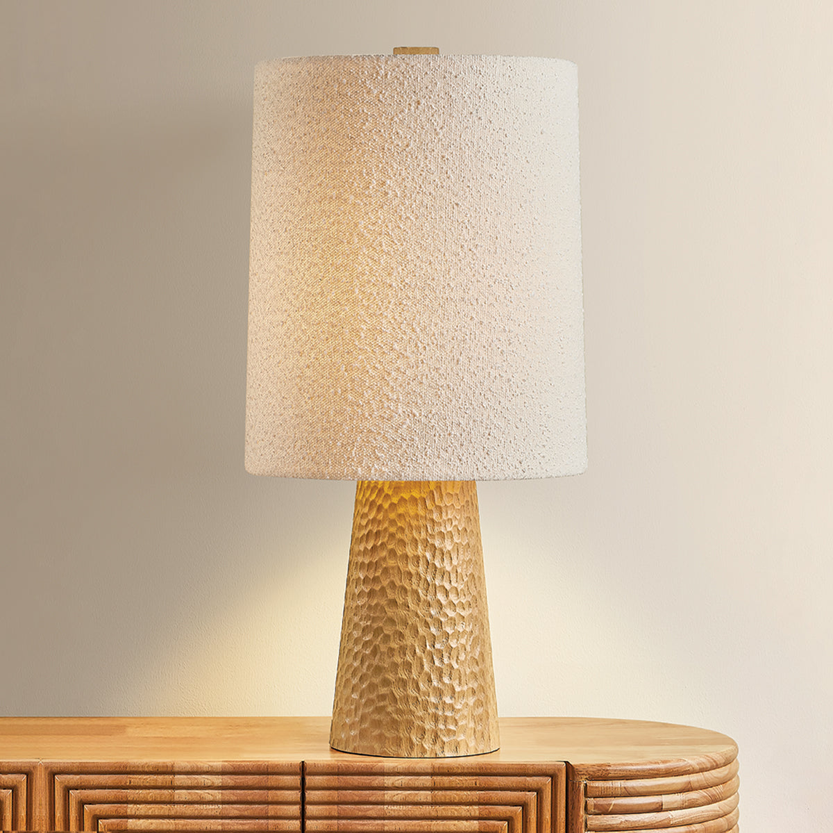 Mitzi by Hudson Valley Lighting Jones Table Lamp in Aged Brass, detail view 4
