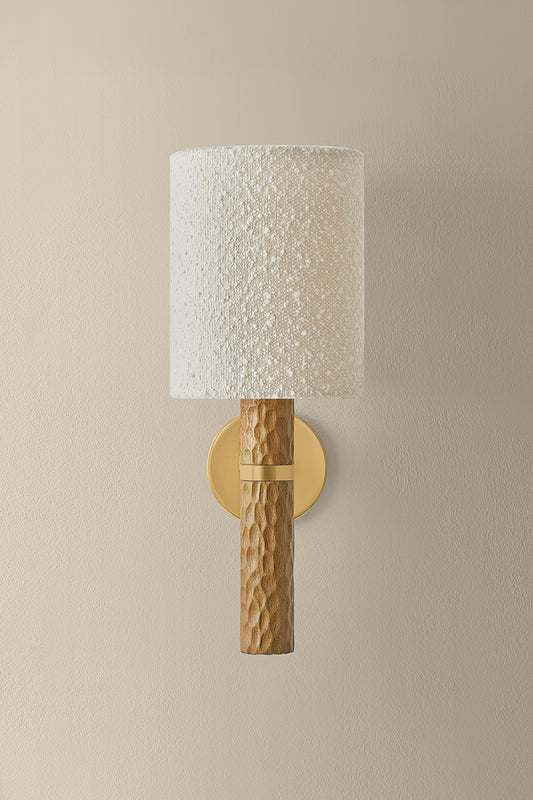 Mitzi by Hudson Valley Lighting Jones Wall Sconce in Aged Brass, detail view 1