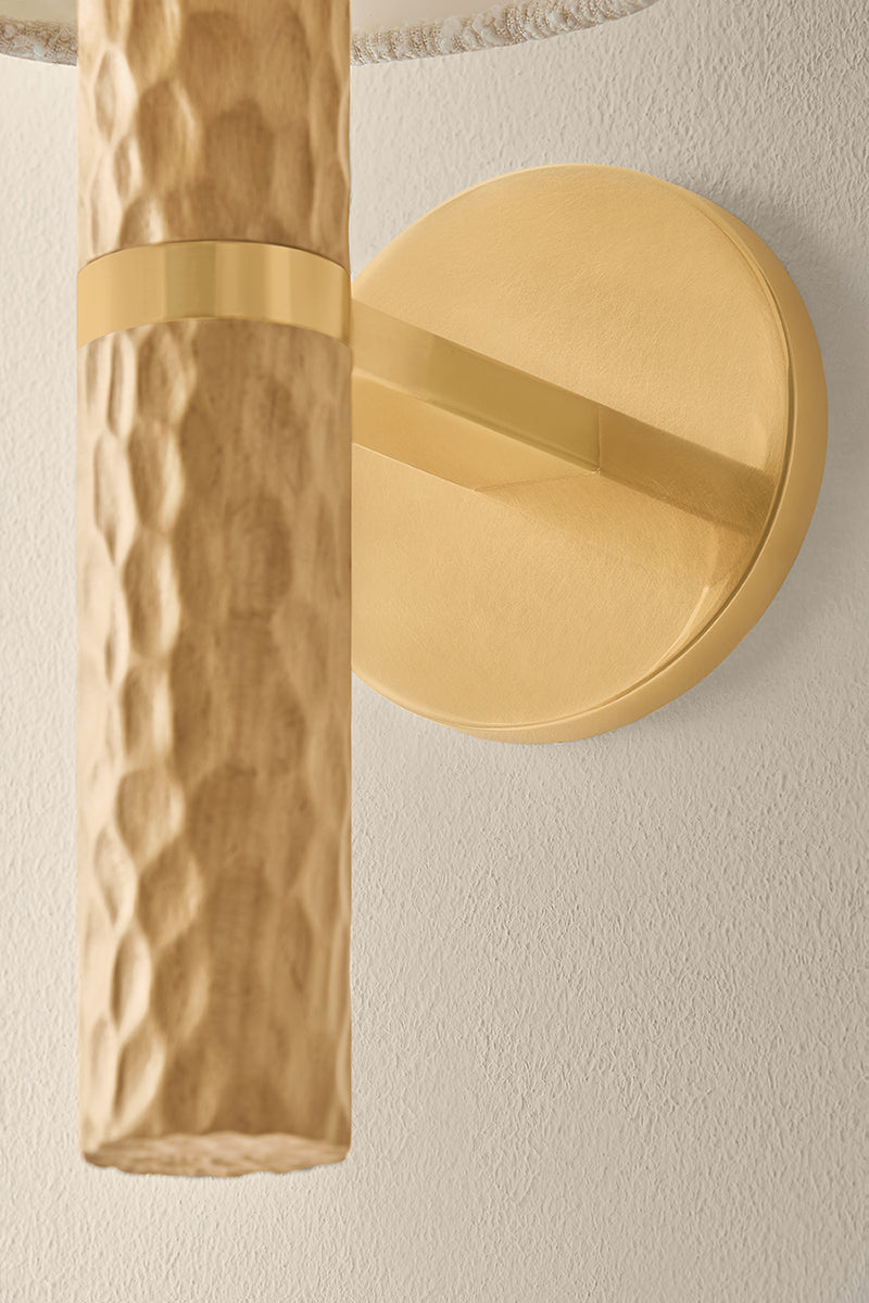 Mitzi by Hudson Valley Lighting Jones Wall Sconce in Aged Brass, detail view 3