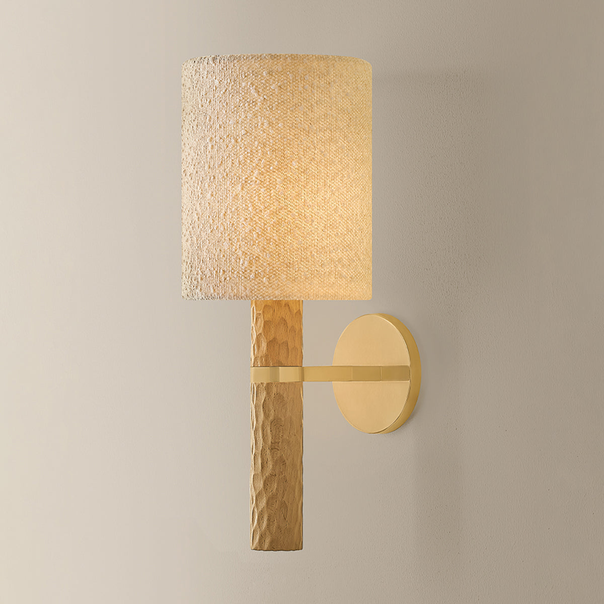 Mitzi by Hudson Valley Lighting Jones Wall Sconce in Aged Brass, detail view 4
