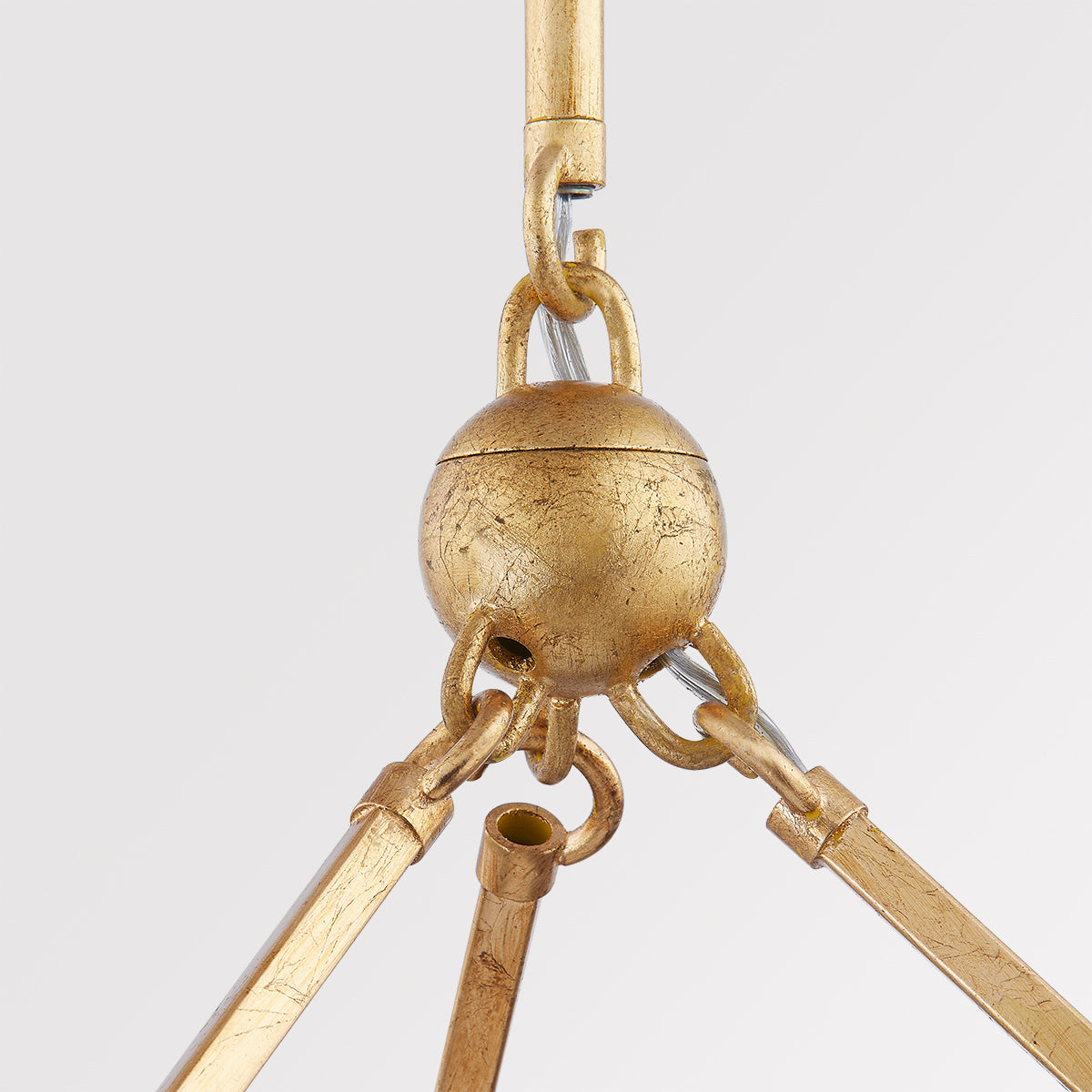Mitzi by Hudson Valley Lighting Josephine Chandelier in Vintage Gold Leaf, detail view 2