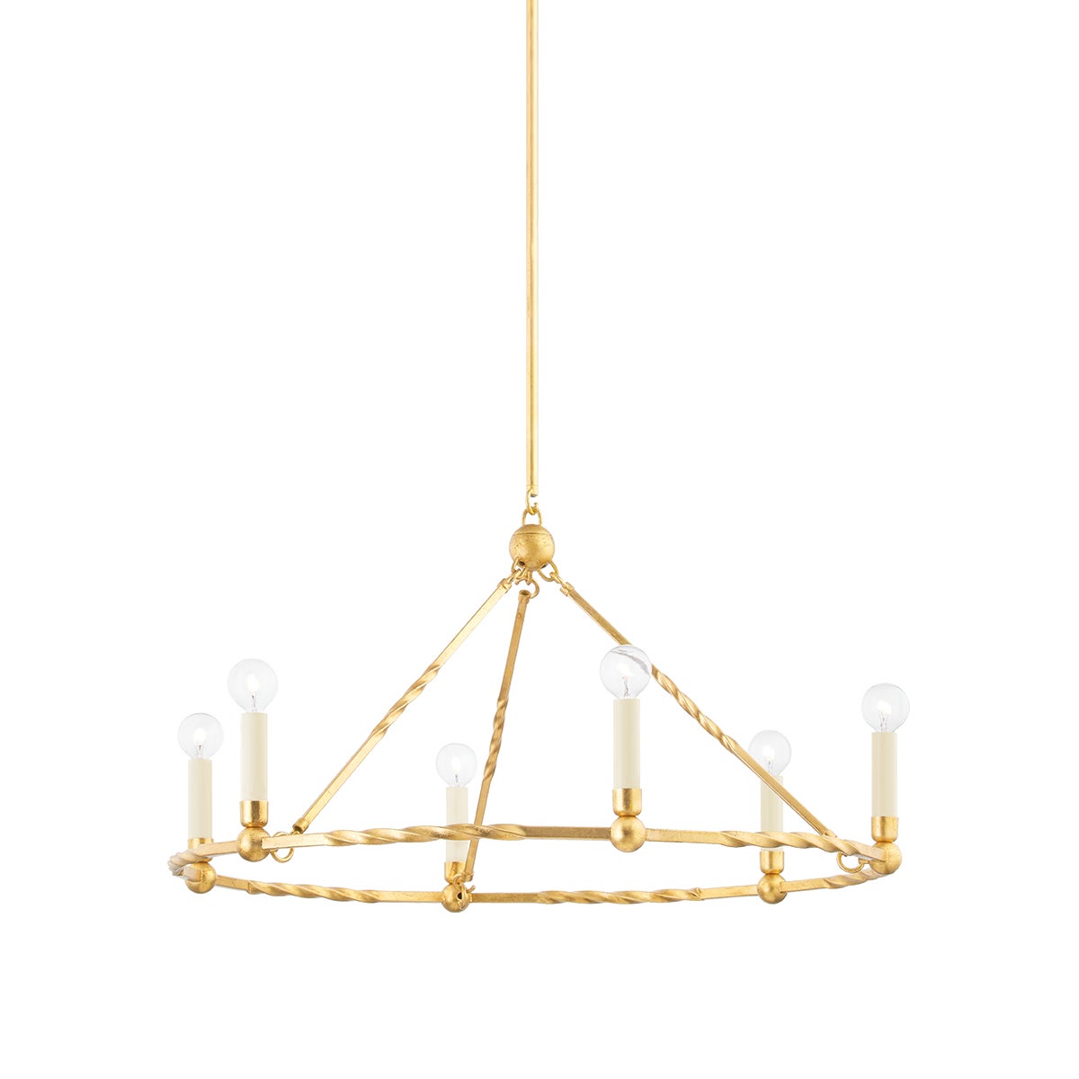 Mitzi by Hudson Valley Lighting Josephine Chandelier in Vintage Gold Leaf