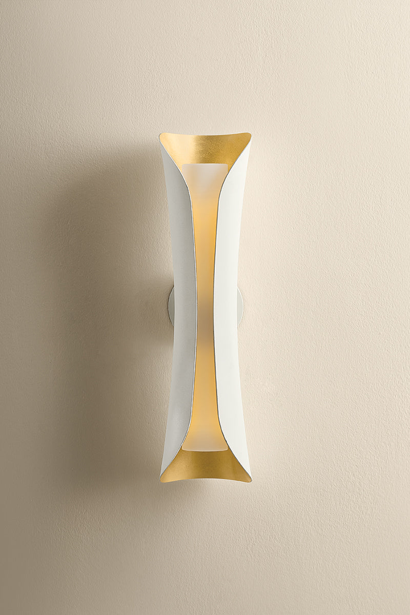 Mitzi by Hudson Valley Lighting Josie Large Wall Sconce in Gold Leaf / White, detail view 1